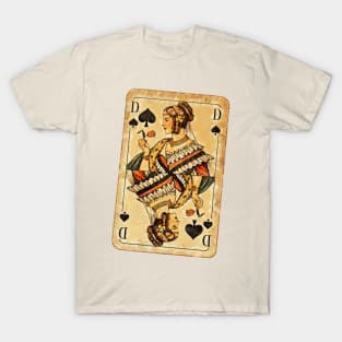 retro vintage cross lady playing card T-Shirt